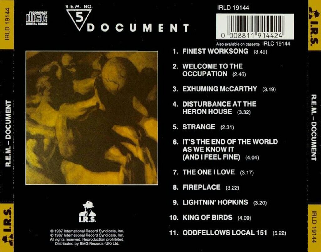 Document - R.E.M. (CD) music collectible [Barcode 88119144] - Main Image 2