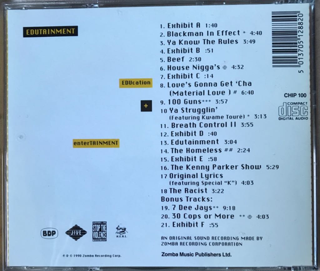 Edutainment - Boogie Down Productions (CD) music collectible [Barcode 5013705128820] - Main Image 2