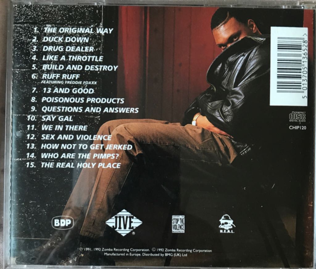 BDP: Sex and Violence - Boogie Down Productions (CD) music collectible [Barcode 5013705136528] - Main Image 2