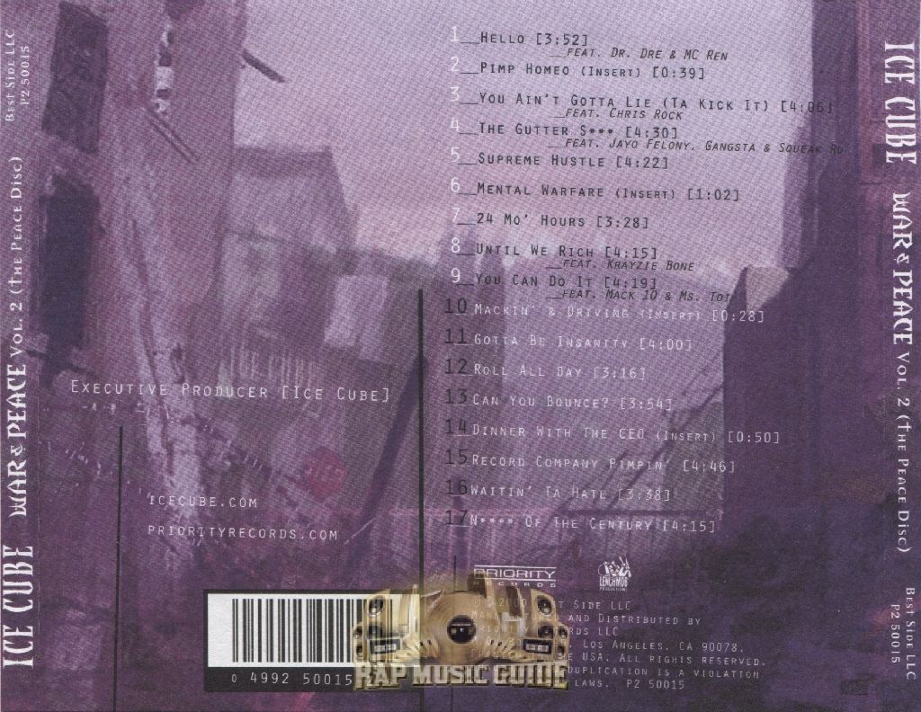 War and Peace Vol. 2 (The Peace Disc) - Ice Cube (CD) music collectible - Main Image 2