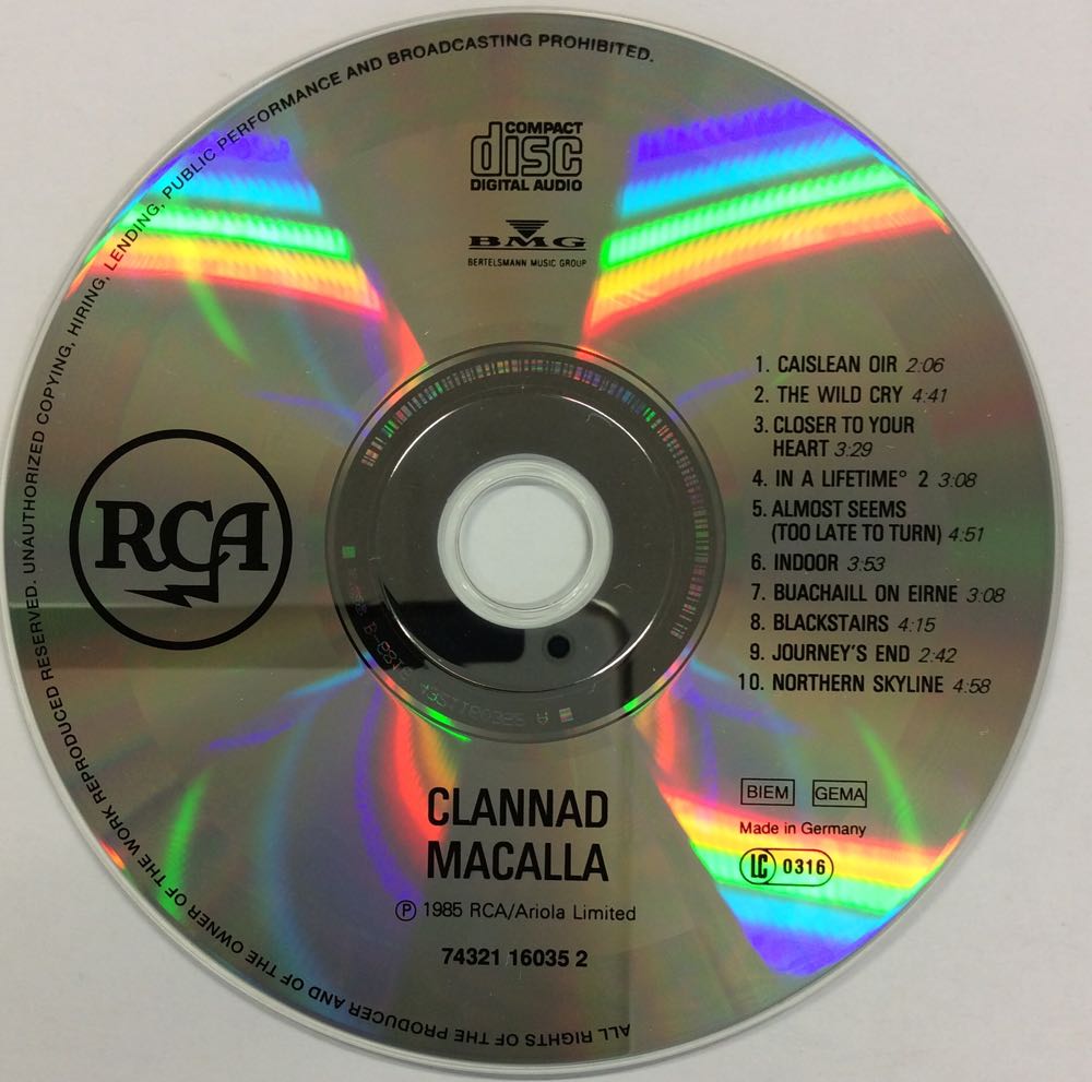 Macalla - Clannad (CD - 38) music collectible [Barcode 743211603522] - Main Image 4