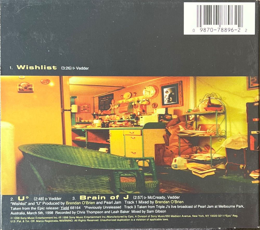 Wishlist - Pearl Jam (CD) music collectible [Barcode 098707889622] - Main Image 2