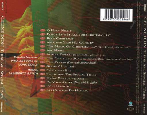 These Are Special Times - Dion, Celine (CD) music collectible [Barcode 9399700059946] - Main Image 2
