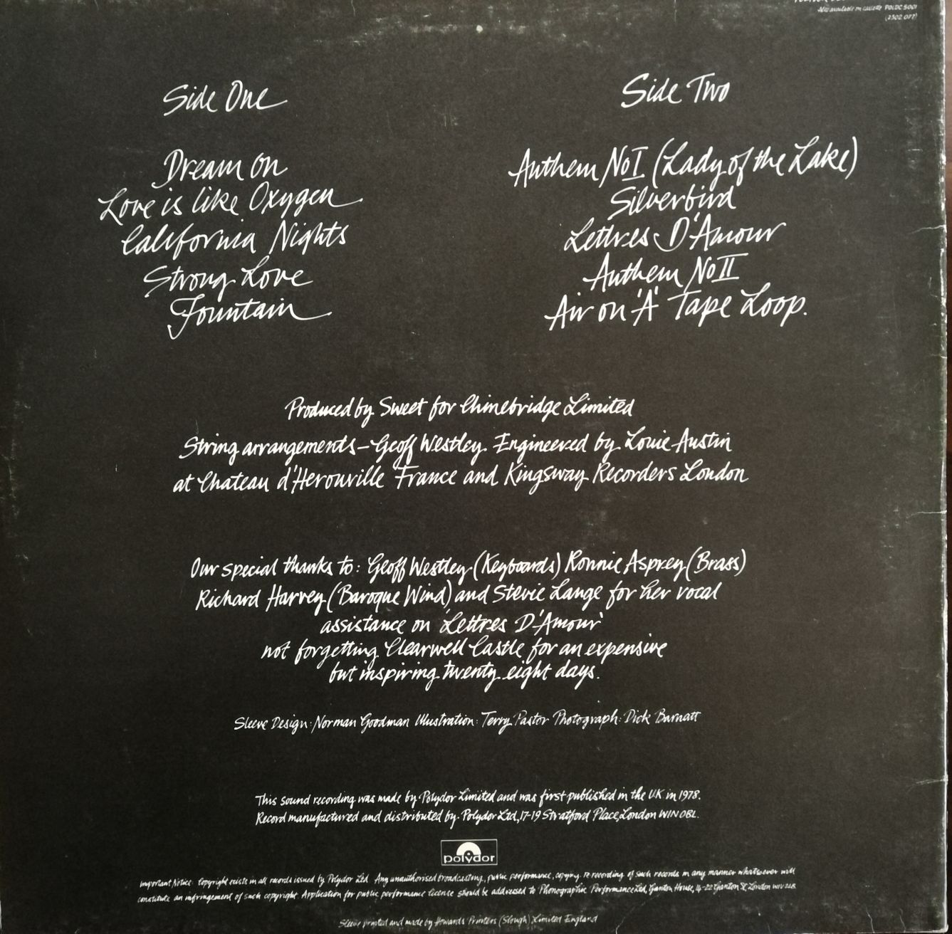 Level Headed - Sweet (12”) music collectible - Main Image 2