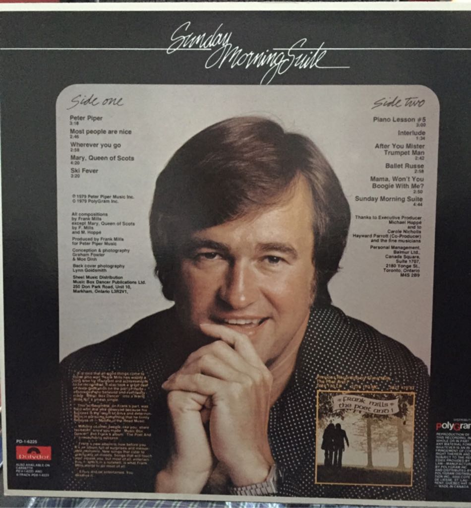 Sunday Morning Suite - Frank Mills (12”) music collectible - Main Image 2