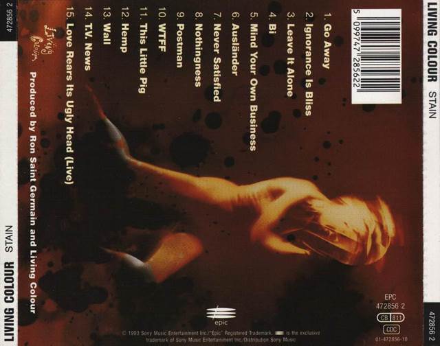 Stain - Living Colour (CD - 44:56) music collectible [Barcode 5099747285622] - Main Image 2