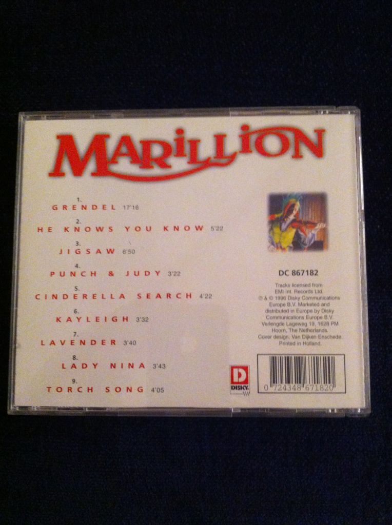 Marillion Kayleigh - Marillion (CD - 52:15) music collectible [Barcode 724348671820] - Main Image 2