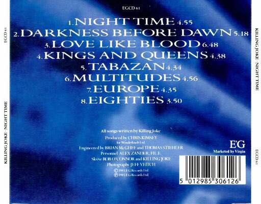 Night Time - Killing Joke (CD) music collectible [Barcode 5099951089221] - Main Image 2