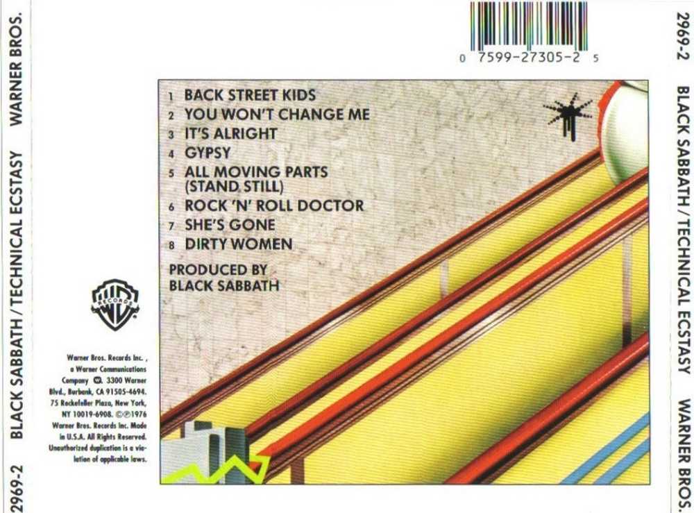 Technical Ecstasy - Black Sabbath (CD - 4035) music collectible [Barcode 075992730525] - Main Image 4