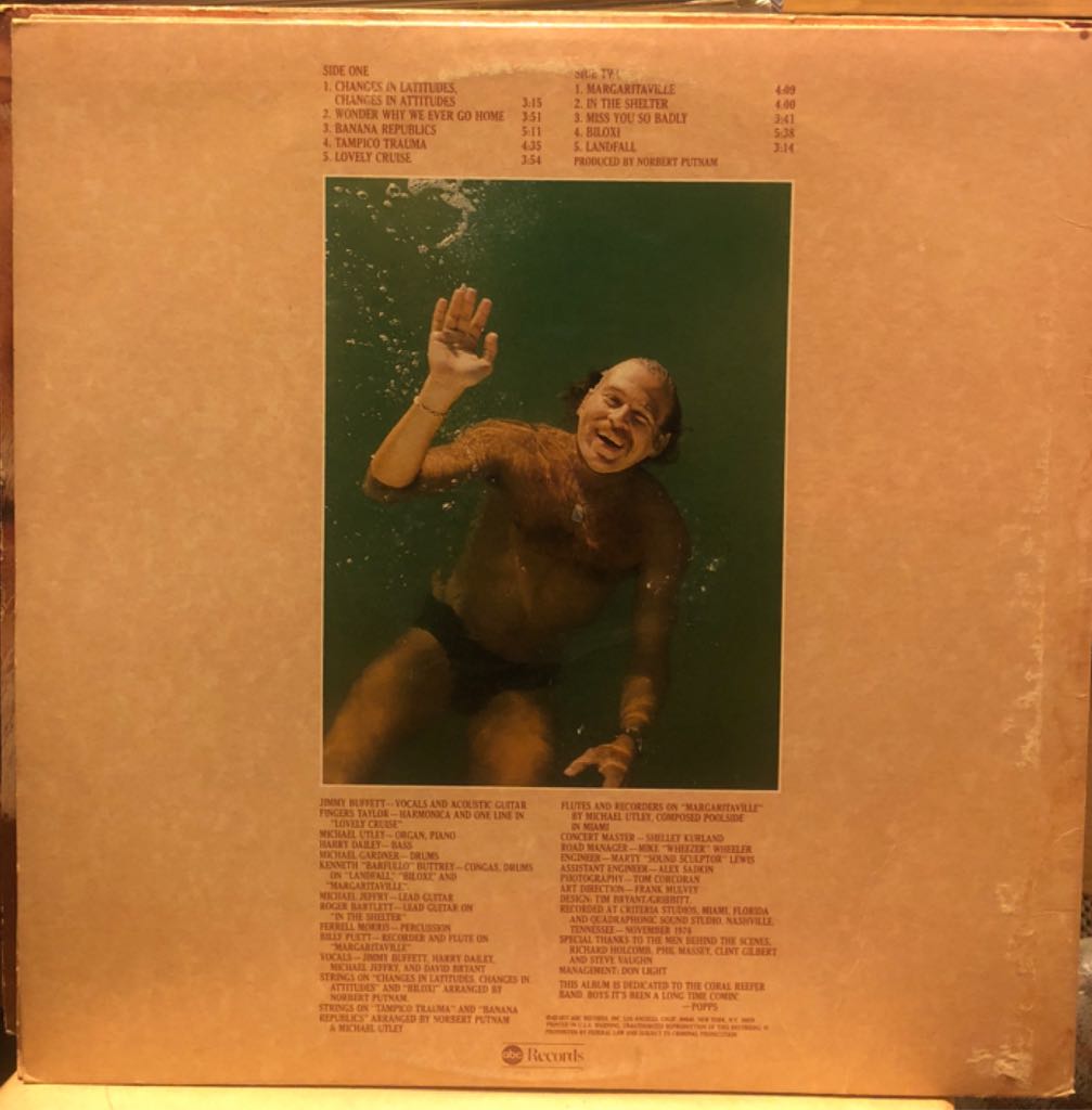 Changes In Latitudes Changes In Attitudes - Buffett, Jimmy (12”) music collectible - Main Image 2