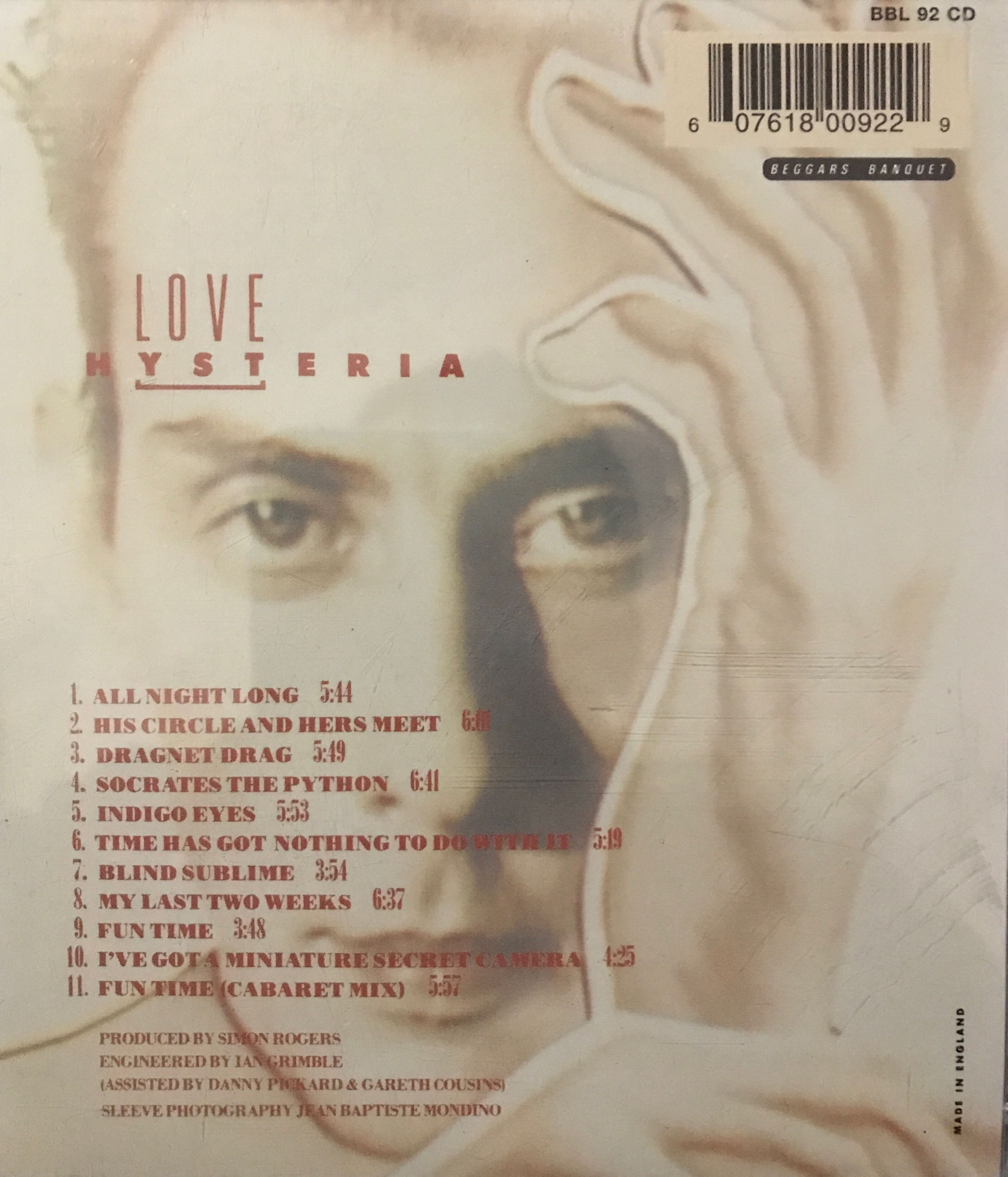Love Hysteria - Murphy, Peter (12”) music collectible [Barcode 607618009229] - Main Image 2