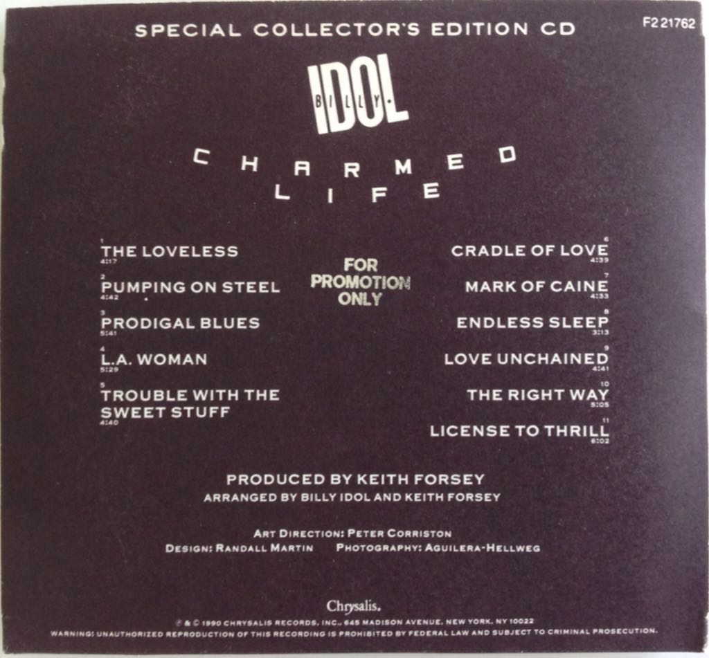 Charmed life - Billy Idol (CD) music collectible - Main Image 2