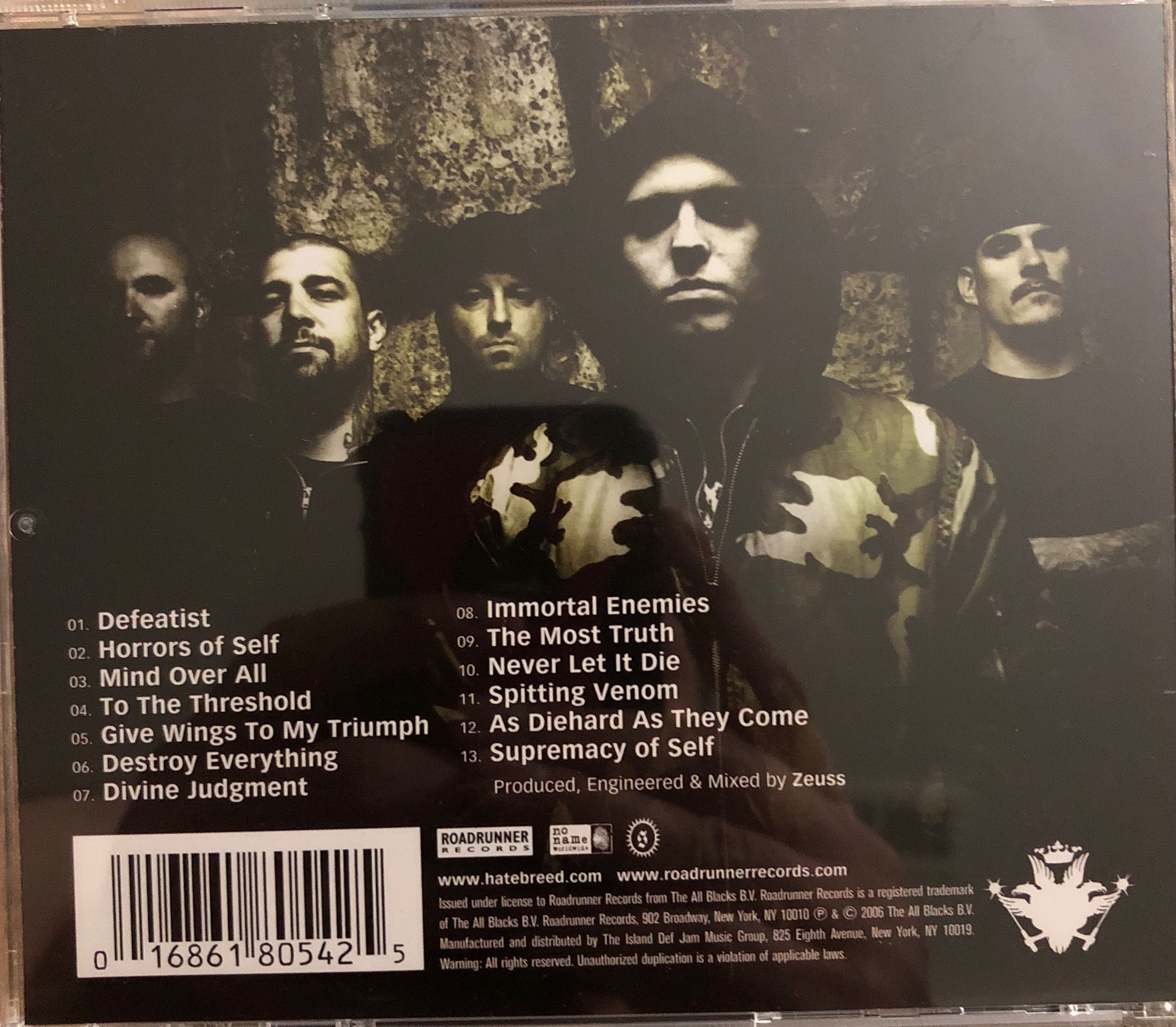 Supremacy - Hatebreed (CD - 37) music collectible [Barcode 016861805425] - Main Image 2