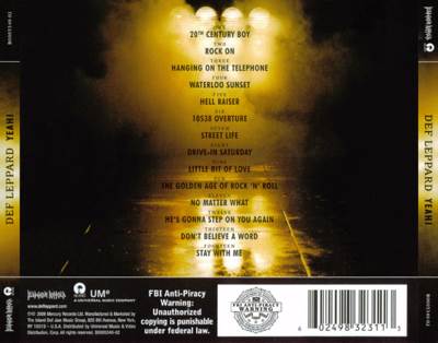 Yeah! - Def Leppard (CD - 48) music collectible [Barcode 602498323113] - Main Image 2