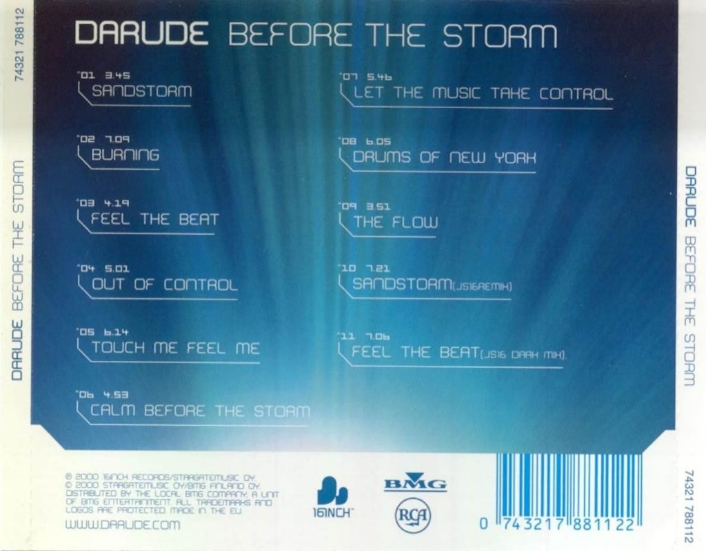 Before The Storm - Darude (CD) music collectible [Barcode 732183510624] - Main Image 2