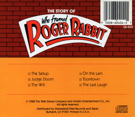 The Story of Who Framed Roger Rabbit - Soundtrack (12” - 39) music collectible [Barcode 050086040421] - Main Image 2