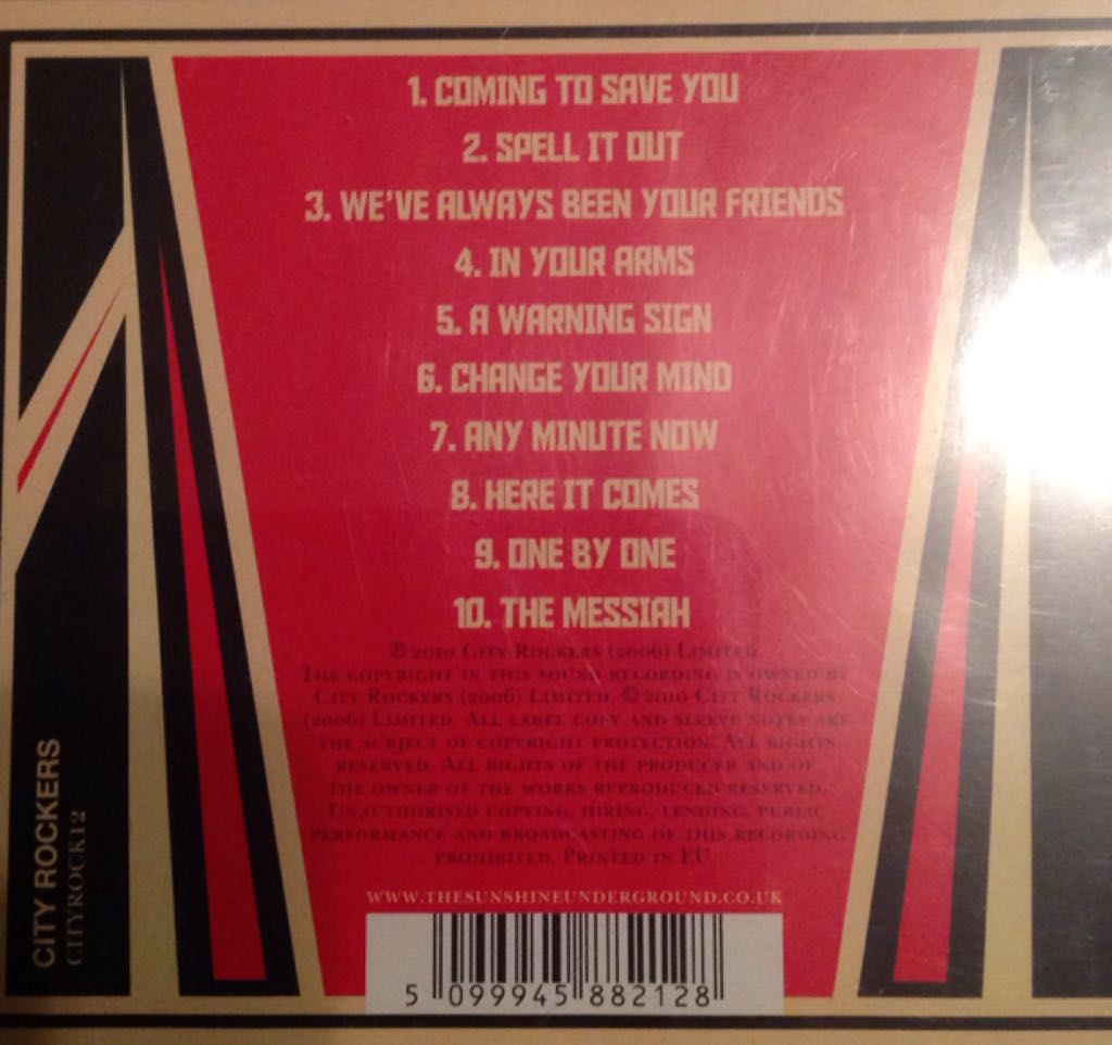 Nobodys Coming To Save You - The Sunshine Underground (CD) music collectible [Barcode 5099945882128] - Main Image 2