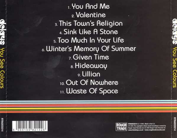 You See Colours - Delays (MP3 - 40:09) music collectible [Barcode 5050159821426] - Main Image 3
