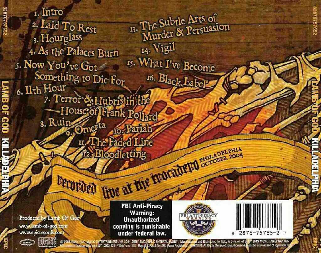 Killadelphia - Lamb Of God (CD) music collectible [Barcode 828767576527] - Main Image 2
