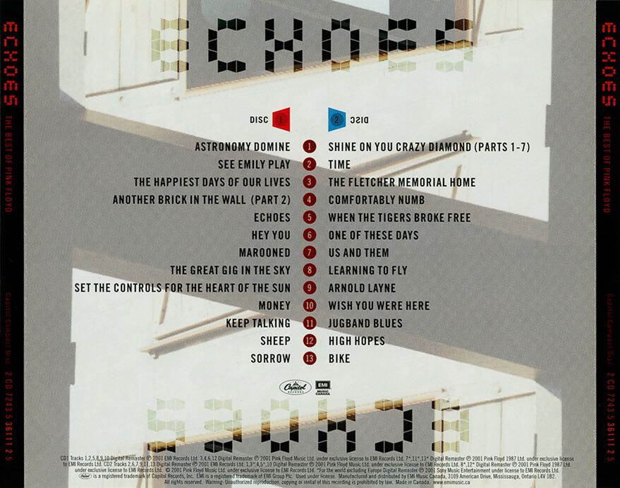Echoes: The Best Of Pink Floyd - Pink Floyd (CD) music collectible - Main Image 2