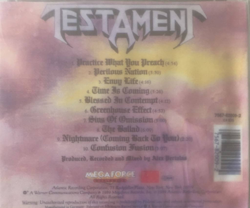 1989 Practice What You Preach - Testament (12”) music collectible - Main Image 2