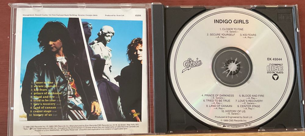 Indigo Girls - Indigo Girls (CD - 44) music collectible [Barcode 074644504422] - Main Image 3