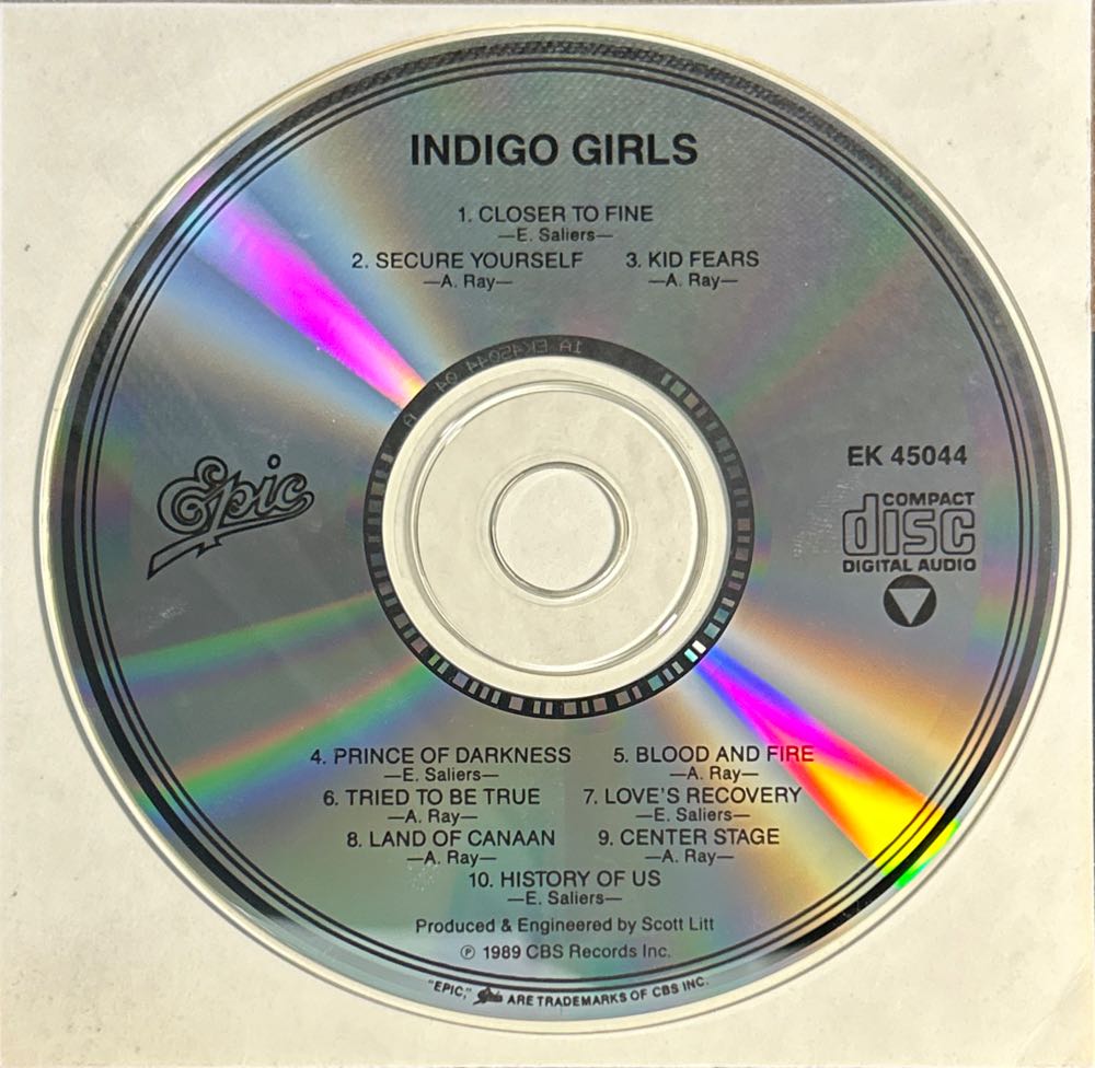 Indigo Girls - Indigo Girls (CD - 44) music collectible [Barcode 074644504422] - Main Image 4