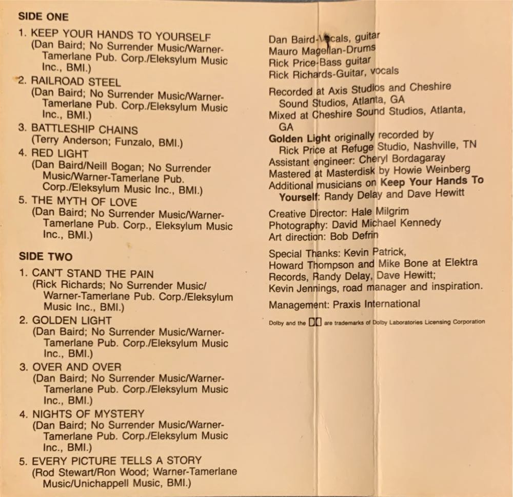 Georgia Satellites - Georgia Satellites (Cassette - 3726) music collectible [Barcode 075596049641] - Main Image 2