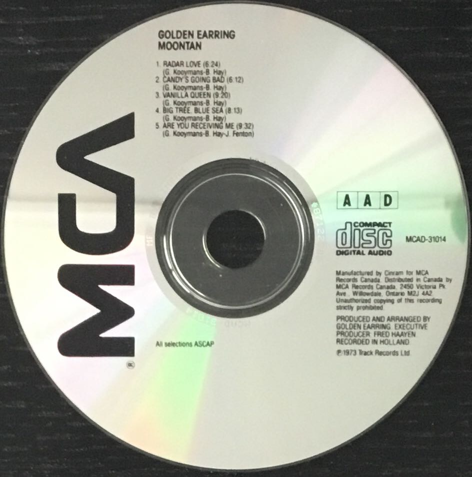 Moontan - Golden Earring (CD - 40) music collectible [Barcode 076731101422] - Main Image 4
