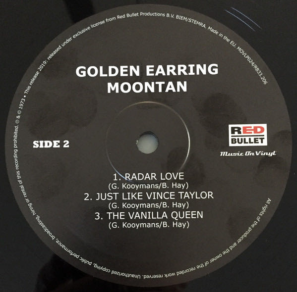 Moontan - Golden Earring (12”) music collectible [Barcode 8712944332063] - Main Image 4