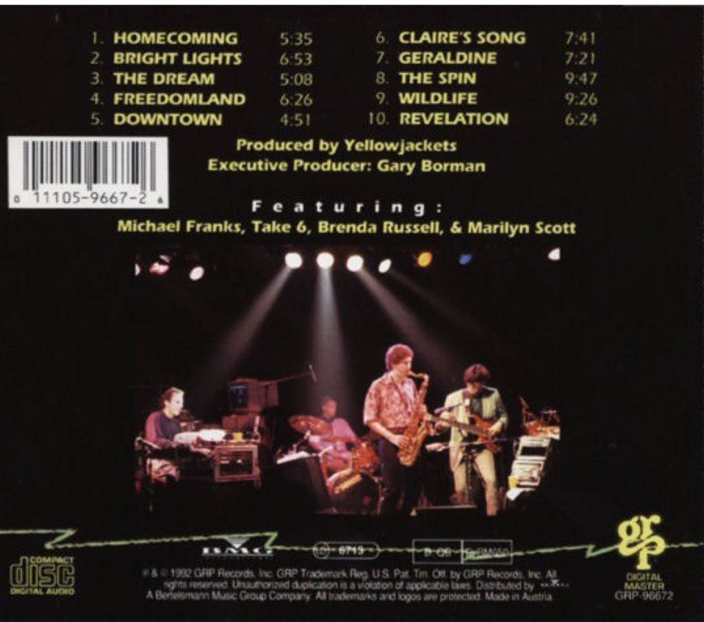 Live Wires - Yellowjackets (CD) music collectible [Barcode 011105966726] - Main Image 2