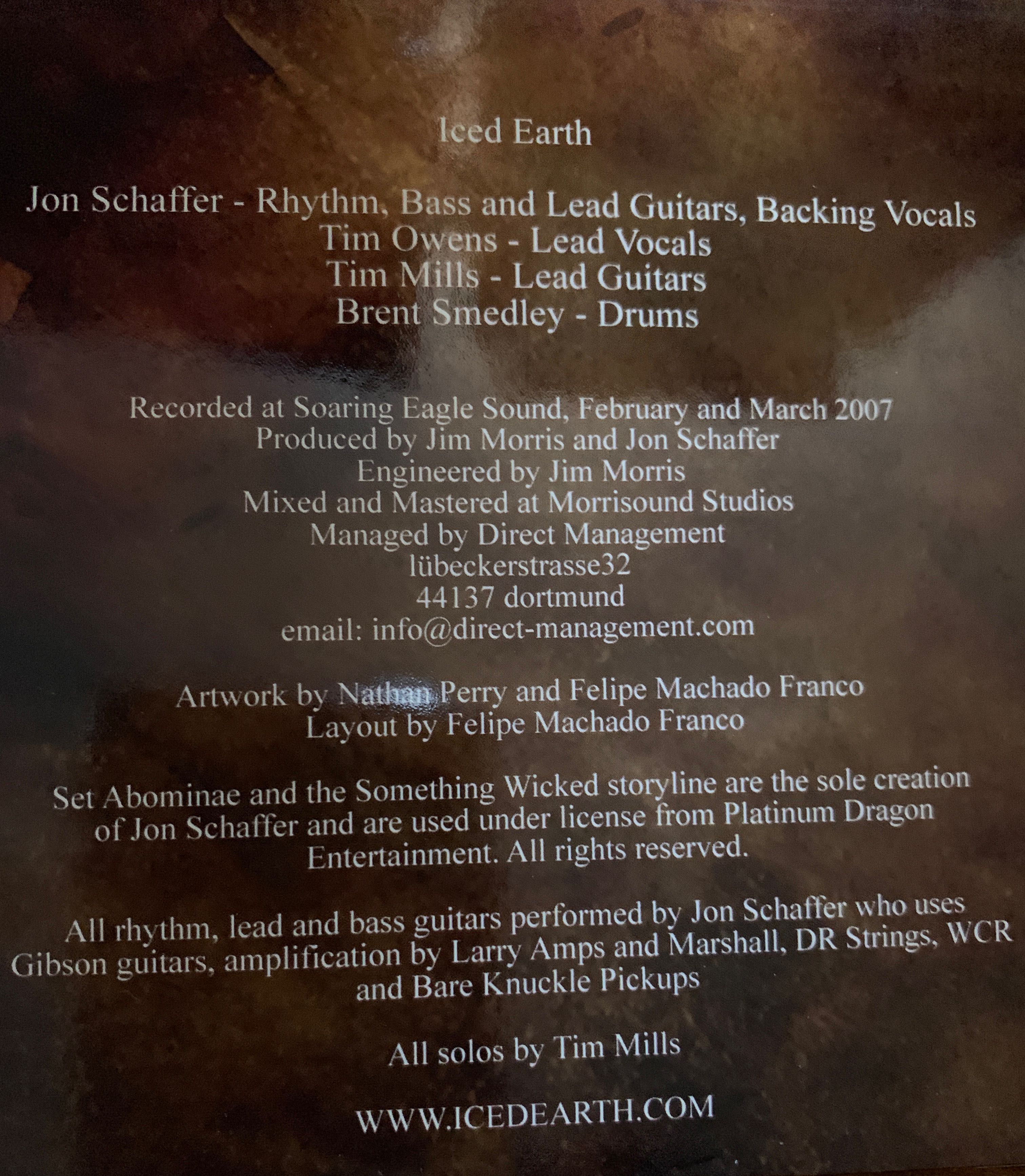 Overture of the Wicked - Iced Earth (CD - 22:28) music collectible [Barcode 693723980836] - Main Image 4