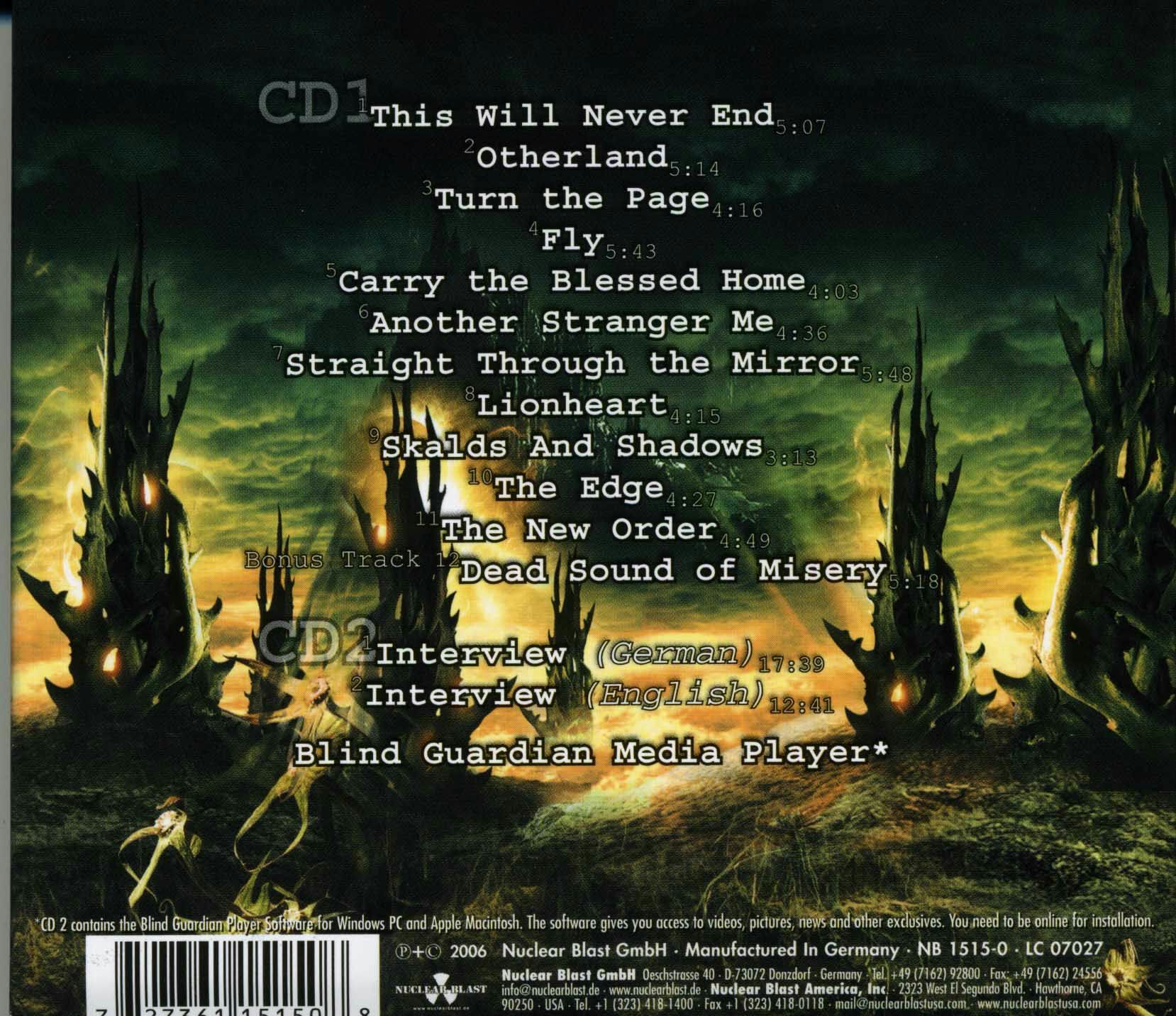 A Twist In The Myth - Blind Guardian (CD) music collectible [Barcode 727361151508] - Main Image 2