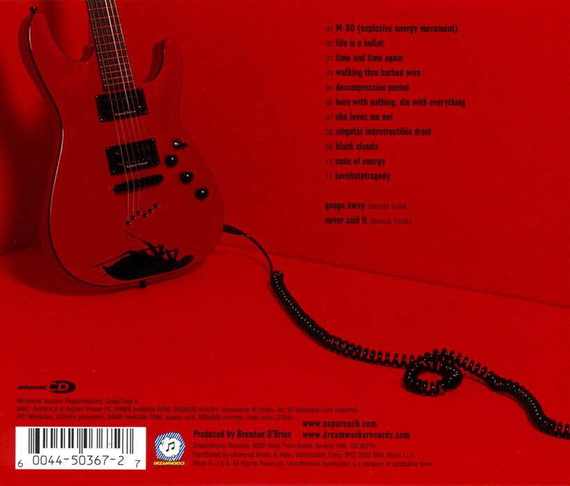 lovehatetragedy - Papa Roach (CD) music collectible - Main Image 2