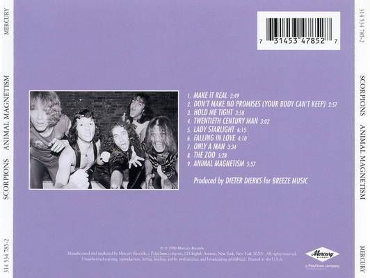 Animal Magnetism - Scorpions (CD - 39:10) music collectible [Barcode 042282255624] - Main Image 2