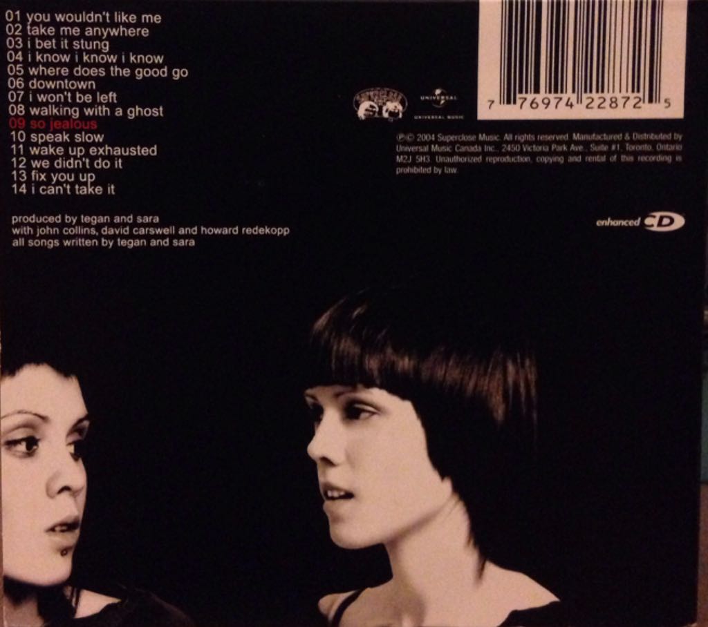 So Jealous - Tegan And Sara (CD) music collectible [Barcode 776974228725] - Main Image 2