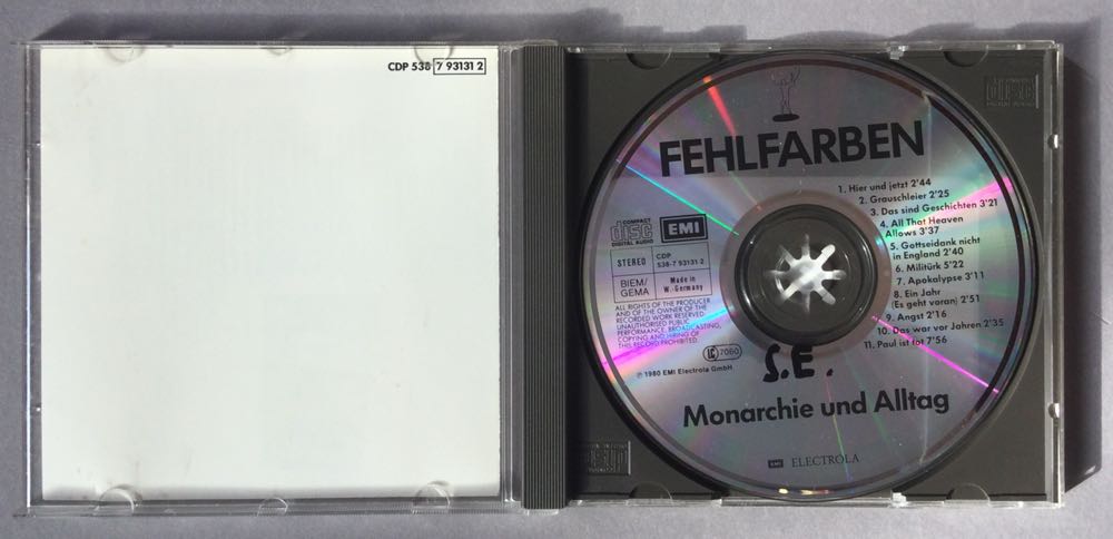 Monarchie Und Alltag - Fehlfarben (12”) music collectible [Barcode 077779313129] - Main Image 3