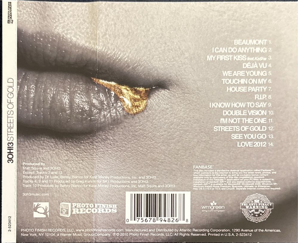 Streets of Gold - 3OH!3 (CD) music collectible [Barcode 075678948268] - Main Image 2