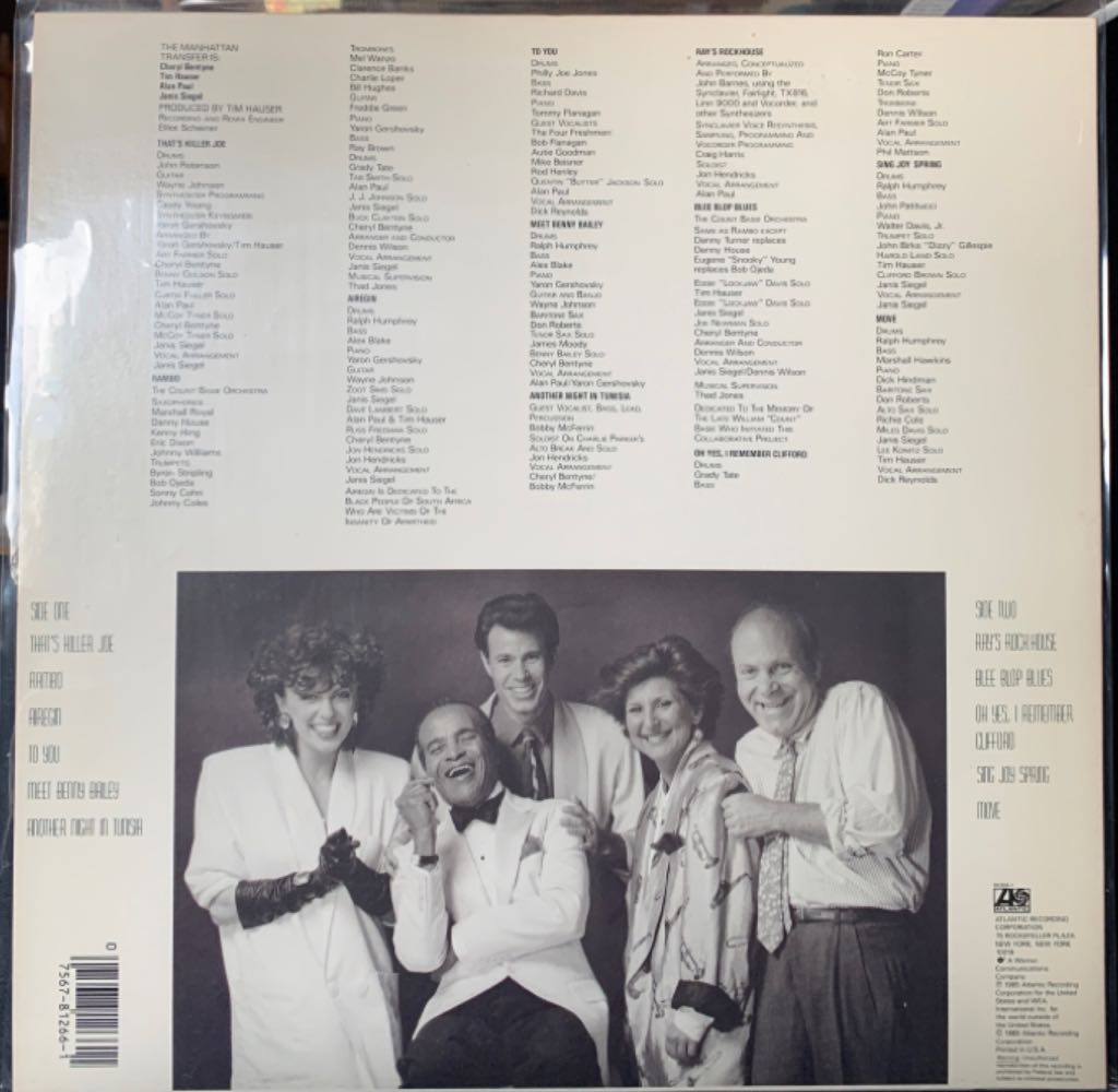 Vocalese: The Lyrics Of Jon Hendricks - Manhattan Transfer (12” - 45) music collectible [Barcode 075678126611] - Main Image 2