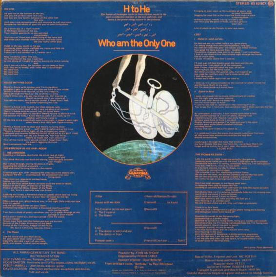 H To He Who Am The Only One - Van Der Graaf Generator (12”) music collectible - Main Image 2