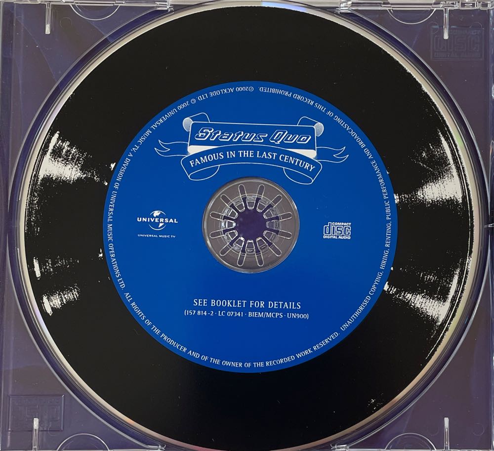Famous In The Last Century - Status Quo (CD) music collectible [Barcode 601215781427] - Main Image 4
