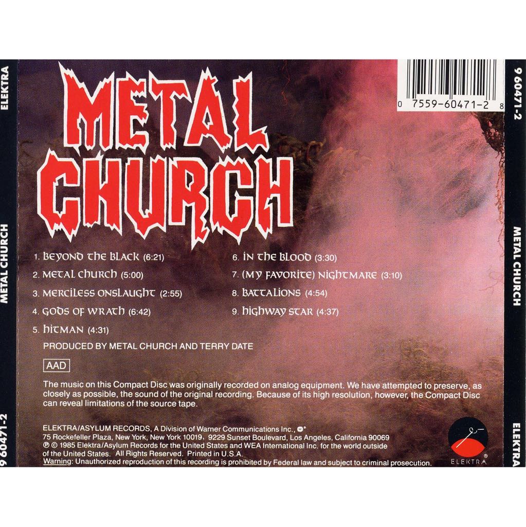 Metal Church - Metal Church (12”) music collectible - Main Image 2