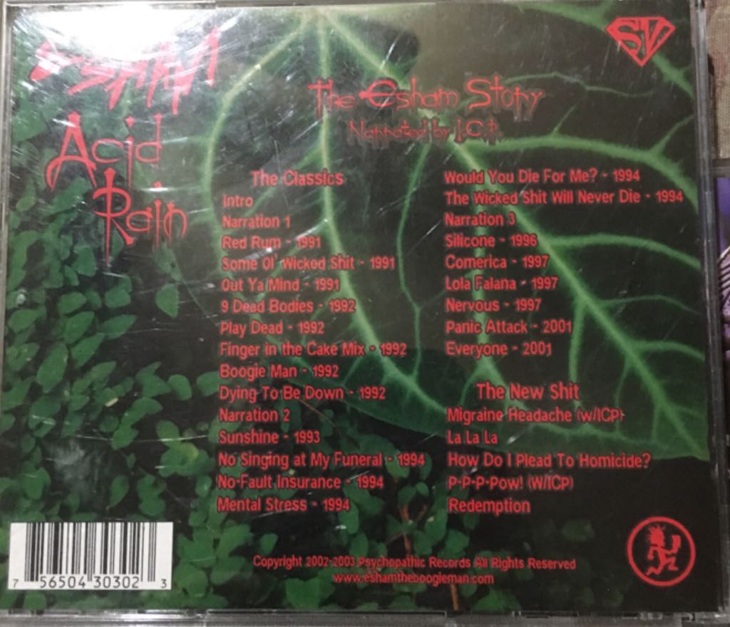 Acid Rain - Esham (CD) music collectible [Barcode 756504303023] - Main Image 2