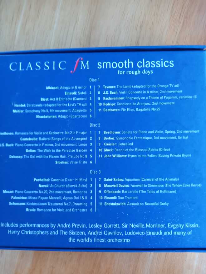 Classic fm Smooth Classics For Rough Days - Various (CD) music collectible [Barcode 756055603726] - Main Image 2