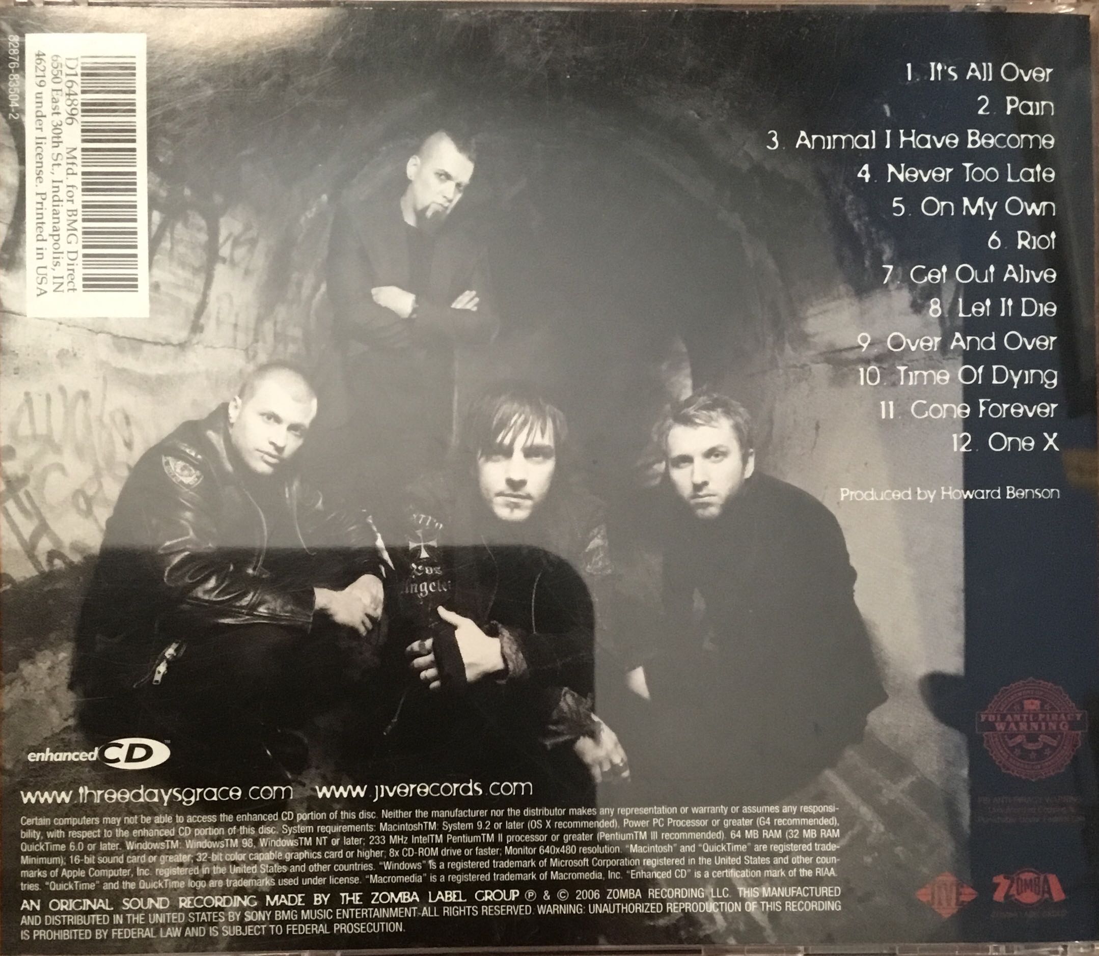 One-X - Three Days Grace (CD) music collectible - Main Image 2