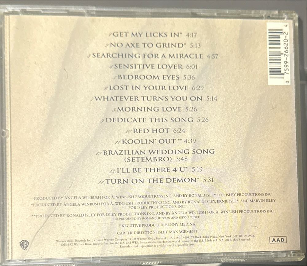 Tracks of Life - Isley Brothers (CD) music collectible [Barcode 075992662024] - Main Image 2