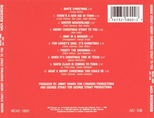 Merry Christmas Strait To You - George Strait (CD) music collectible - Main Image 2