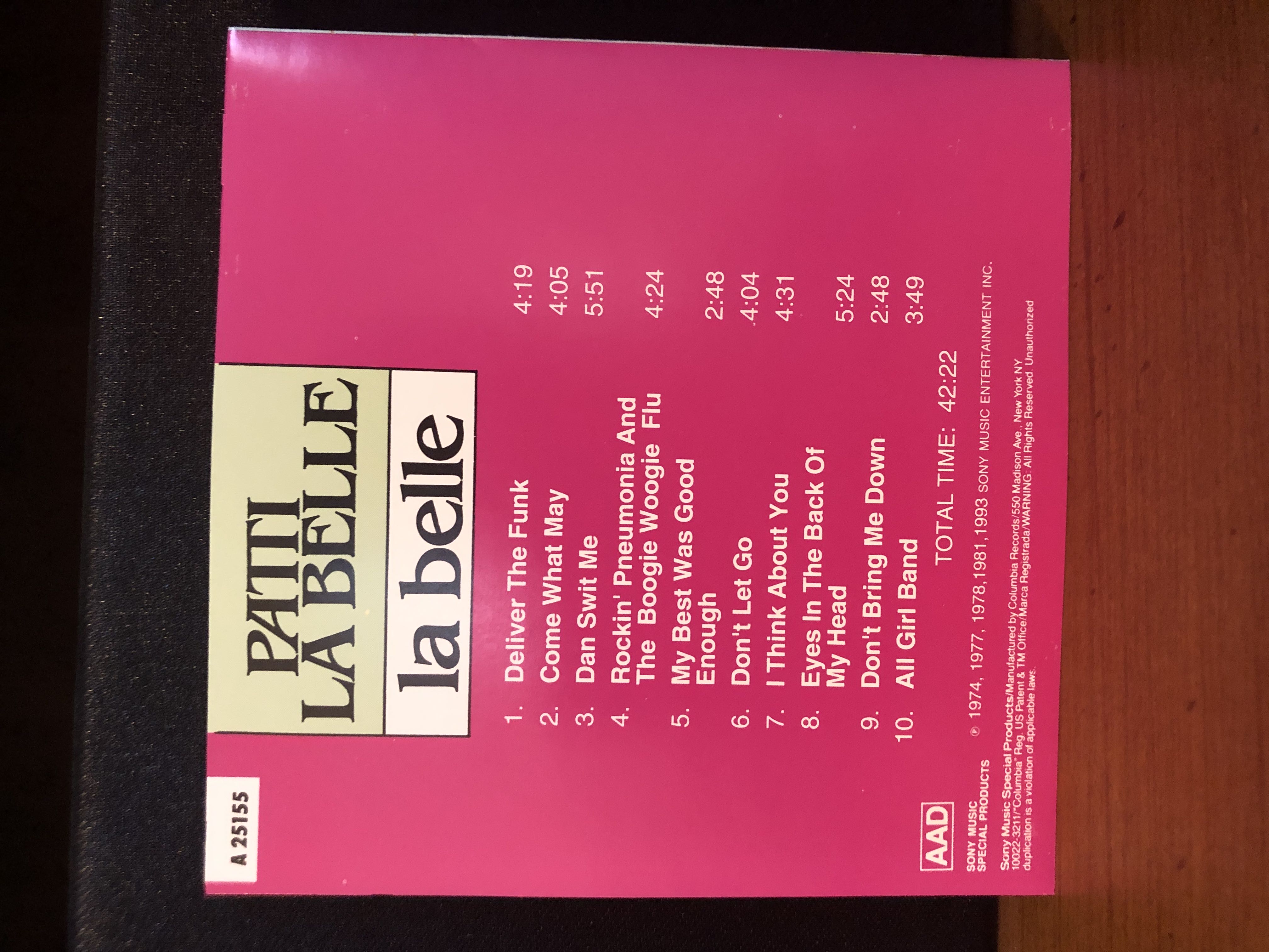 la belle - LaBelle, Patti (CD - 42) music collectible [Barcode 079892515527] - Main Image 2
