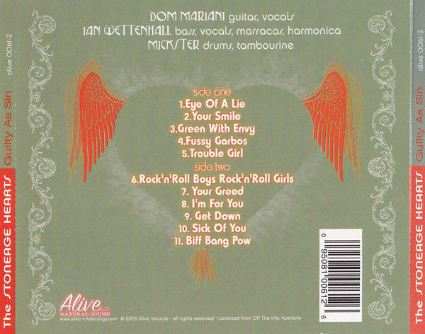 Guilty as Sin - The Stoneage Hearts (CD) music collectible [Barcode 095081006126] - Main Image 2