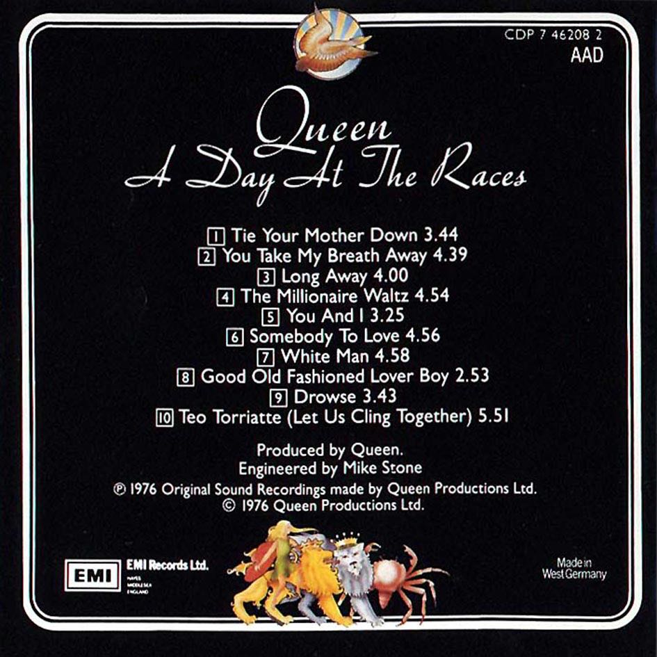 A Day At The Races - Queen (12” - 4424) music collectible [Barcode 050087328887] - Main Image 2